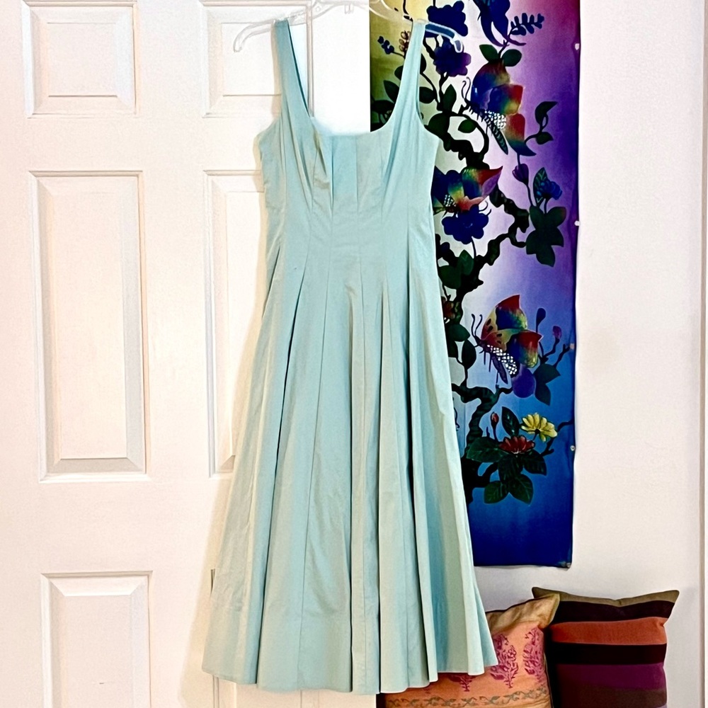 🌺🎉HP🎉🌺 NWOT Staud Wells Midi Dress Sage - Picture 10 of 16